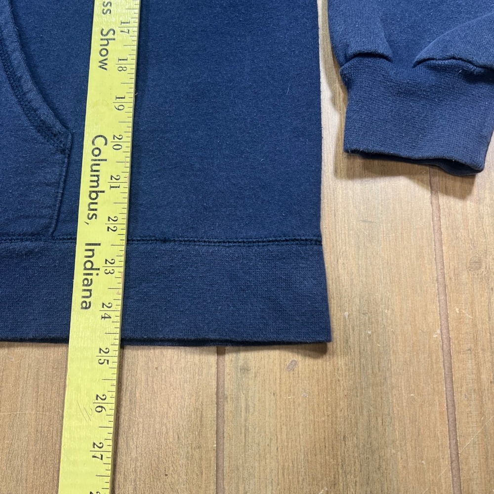 Starter Mens Navy Blue Full Zip Hoodie Fleece Embroidered Logo Sweatshirt M - Picture 7 of 13